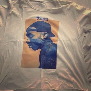 White Tupac tee